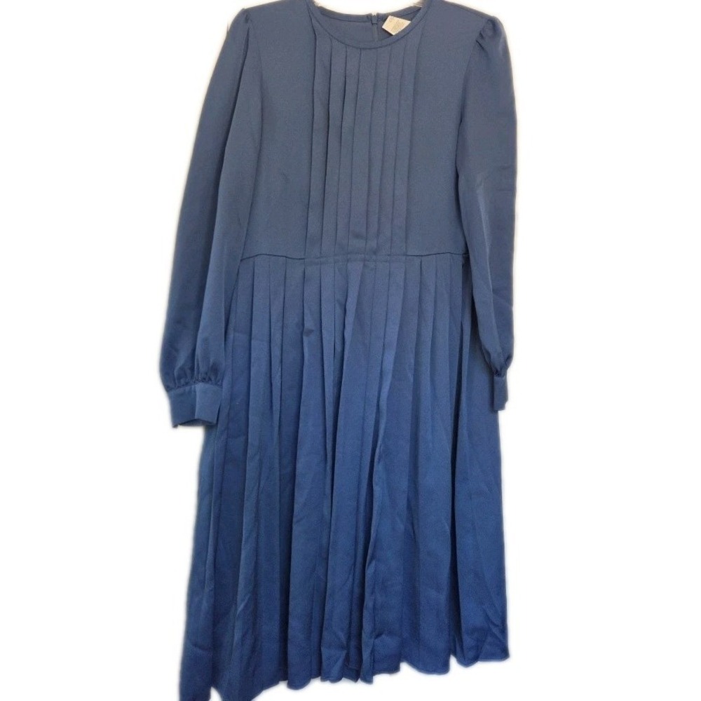 Weekend MaxMara  Pleated Midi Dress Cornflower Blue Size US 8